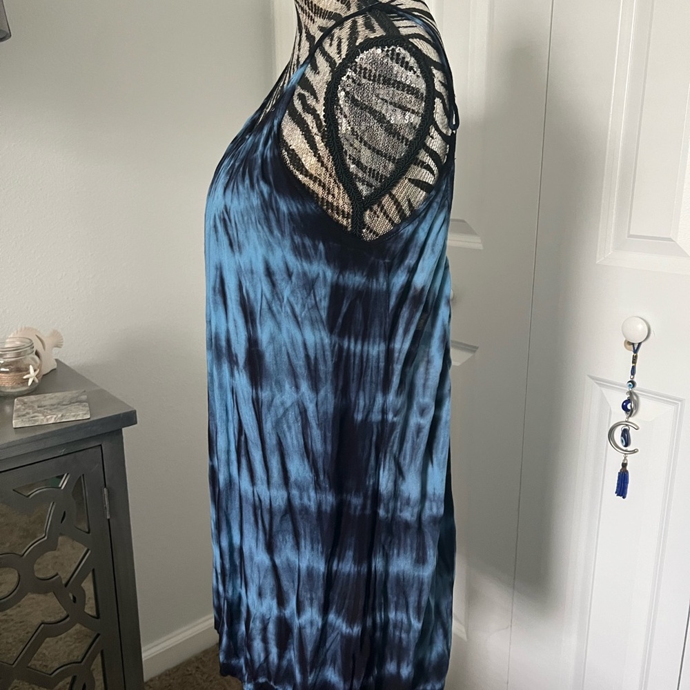 Raviya Blue Tie-Dye Mini Dress - Picture 2 of 10